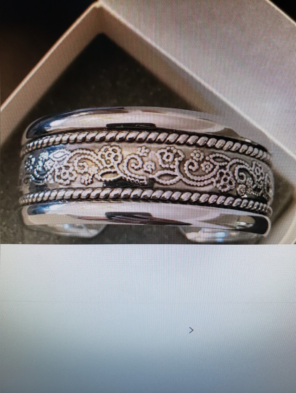 Lia Sophia Silver Patterned Cuff Bracelet